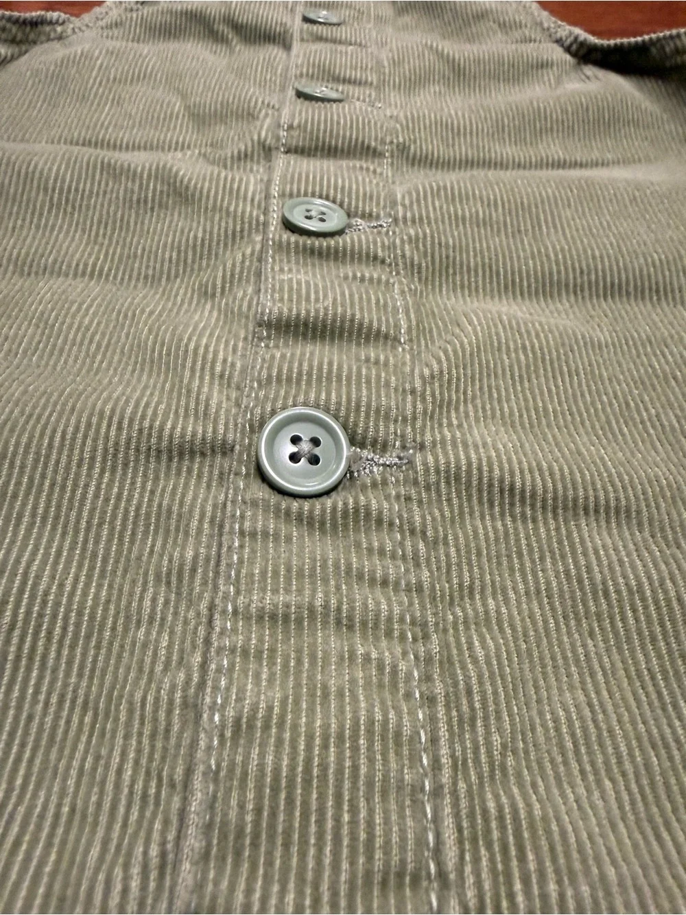 The Children’s Place Girls Matcha Green Corduroy Button-Up Overall Dress Size 8